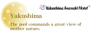 Yakushima Iwasaki Hotel : The pool commands a great view of mother nature.